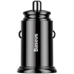 Chargeur de voiture intelligent circulaire 2x usb qc3. 0 quick charge 3. 0 scp afc 30w noir