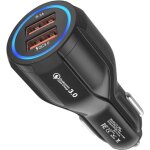 Chargeur de voiture usb, 2 ports, quick charge 3. 0 allume - cigare compatible avec iphone, ipad samsung ...