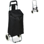 Chariot de courses, pliable, 25 l sac d'achats avec roulettes, chargeable jusqu' 10 kg, 91 x 40 x 30 ...