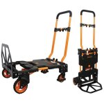 Brixo - chariot diable pliable 136 kg 2 positions chariot professionnel  roues