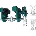 Chariot de levage  pousse pour palan  poutre  chane translation 220mm - 500 kg -