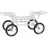 Helloshop26 - chariot pour machine barbe � papa 4 roues blanc