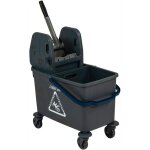Chariot de nettoyage seau 1 x 35 l avec sparation, presse plastique