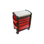 Sam outillage - chariot � outils sam en acier inoxydable 5 tiroirs ( prix pour 1 )