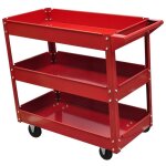 Helloshop26 - chariot servante d'atelier charge 100 kg 3 bacs porte outils garage atelier bricolage