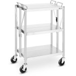 Royal catering - carri de service - acier inoxydable - 3 bordures - 90 kg - 40 x 58 cm - pliable