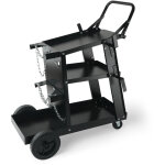 Chariot de soudage a 3 niveaux chariot poste a souder capacite charge 181, 4 kg?? roues 360� chaines ...