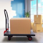 Chariot de transport chariot � plate - forme chariot � main chariot � roulettes avec pneus � air pour ...