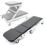 Wiltec - chariot de visite 102x42x15cm 150 kg sige mcanicien convertible 2 - 1 sige atelier chaise ...