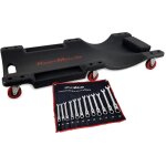 Chariot de visite kraft m�ller, set pour m�canicien, vidange v�hicule, jeu de cl�s � cliquet kraft m�ller ...