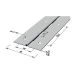 P&g - pg 10x charni�re � tige l. ouvert 32mm s. 0, 7mm 400mm fe verms - 43732