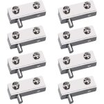 Charni�re pour meuble, lot de 8 charni�res pivotantes sans cadre pour porte en verre avec broche r�glable ...