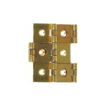 Charni�re paravent - d�cor : laitonn� - largeur ferm�e : 25 mm - mat�riau : acier itar