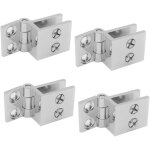 Charniere porte verre 4 pi�ces clip de porte verre charni�re charni�re verre en alliage de zinc charni�re ...