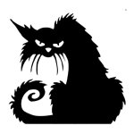 Chat en col�re d�coratif fer silhouette ornement jardin int�rieur ext�rieur d�coration