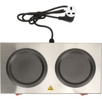 Chauffe - cafeti�re double commercial en acier inoxydable, plaque chauffante double portable pour salle ...