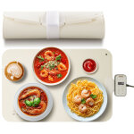 Chauffe plat electrique en silicone enroulable et portable, plateau chauffant pour buffet 60x40 cm, tapis ...