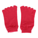Chaussettes pilates coton doux anti - d�rapantes respirantes pour soins des pieds (rouge rose)