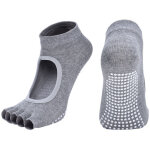 Chaussettes de yoga mi - pieds respirantes � semelle anti - d�rapante - coton peign� doux pour pilates ...