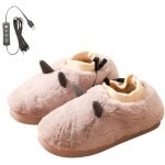 Chaussons chauffants usb r�glables en temp�rature, doublure polaire antid�rapante pour femmes - chauffage ...