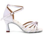 Chaussures de danse burtan  havana  salsa bachata kizomba danse latine blanche 7 cm chaussures de danse ...