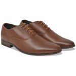 Chaussures à lacets pour hommes marron pointure 42 cuir pu vidaxl Chaussures à lacets pour hommes marron pointure 42 cuir pu vidaxl