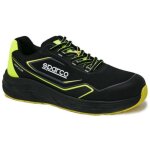 Chaussures de travail de se'curite' sparco impulse luton s1 taille 47 noir / jaune fluorescent avec tige ...