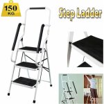 �chelle pliante � 3 marches avec main courante escabeau pliant portable �chelle compacte tapis antid�rapant ...