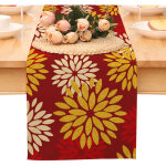 Chemin de table  joyeux r�veillon du nouvel an , d�corations de table avec pois et �toiles, �charpe noire ...