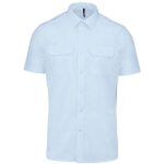 Chemise pilote kariban manches courtes bleu ciel m
