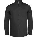 Chemise de travail col mao manches longues kariban noir l