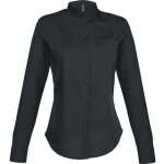 Chemise de travail manches longues col mao femme kariban noir 3xl