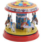 Cheval de man�ge � remontoir - jouet r�tro artisanal avec rotation - id�e cadeau anniversaire et d�coration ...