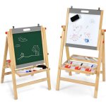 Chevalet d'art 3 - en - 1 pour enfants de 3 + ans avec hauteur r�glable sur 5 positions, plateau de rangement ...
