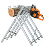 Chevalet de sciage en acier galvanis� - avec dents 150kg - pliable 4 tr�teaux - tolletour