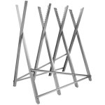 Chevalet de scie pour tronçonneuse - 4 plis - en métal galvanisé - capacité de charge 100 kg - pliable ... Chevalet de scie pour tronçonneuse - 4 plis - en métal galvanisé - capacité de charge 100 kg - pliable ...