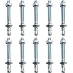 Chevilles d'ancrage, 10 pi�ces m10 / 10mm chevilles pour charges lourdes galvanis�es, chevilles m�talliques ...