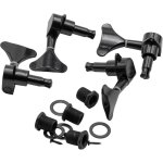 Chevilles, mcaniques 2r2l pour guitare, basse - trou de perce, 14 mm, noir - vhbw