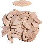 Chevilles plates en h�tre de calibre 10, paquet de 100, lamello, pour menuiserie et bricolage.