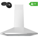 Ciarra - hotte aspirante a + + 60cm 2pcs filtre a charbon 370m3 / h recyclage ou evacuation 3 vitesses ...