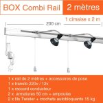Arti teq - cimaise box artiteq combi rail premium - kit accrochage tableau 2 m�tres