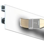 Cimaise click rail pro 200cm - cimaise tableau artiteq gris , pack de 5 rails