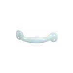 Poigne  pattes  visser en acier blanc, l. 140mm, h. 37mm, p. 33mm, entraxe 123mm, 1 pice avec visserie. ...