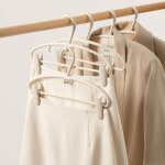 Cintre pantalon avec 2 pinces antiglisses lot de 5 cintres plastique peu encombrants, porte pantalon ...