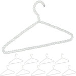 Cintres avec perles, jeu de 10, t shirts, blouses, traverses pour pantalons et jupes, 40 cm, plastique, ...