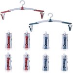 Cintres pliables avec pinces et crochet rotatif � 360� pour la maison, l'h�tel, les voyages, le camping, ...