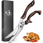 Ciseaux de cuisine professionnels, ciseaux � volaille en acier inoxydable, ciseaux � viande � bord dentel�, ...