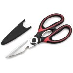 Ciseaux cuisine robustes professionnel acier inoxydable multiusage avec couvercle pour poulet poisson ...