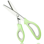 Ciseaux � denteler ciseaux cranteurs de couture pour tissu qualit� professionnelle 24cm - verts