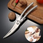 Ciseaux � volaille en acier inoxydable, ciseaux cuisine professionnel pour alimentaire poulet viande ...